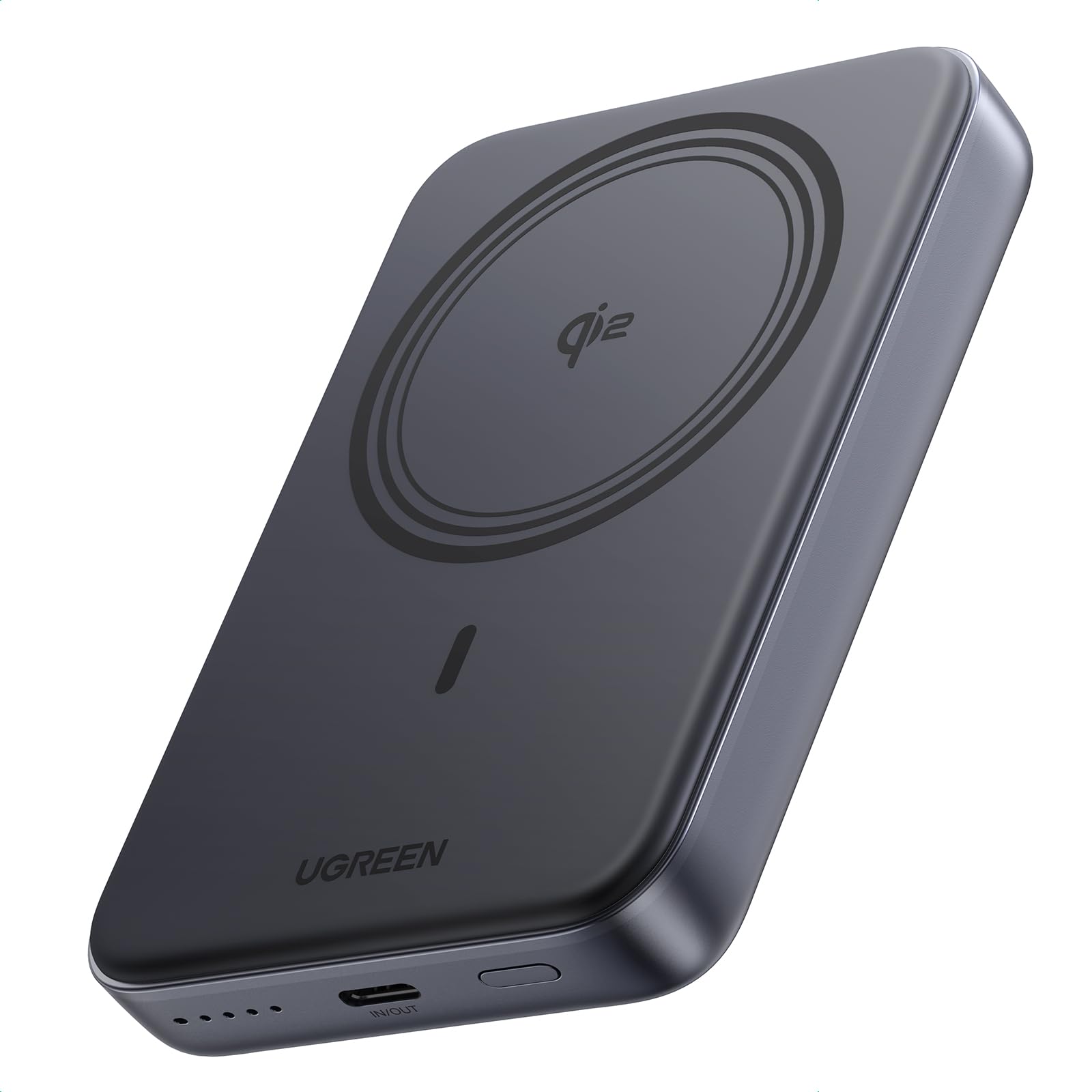 UGREEN Magnetic Power Bank Qi2 Certified 15W Fast Charging Wireless Battery Pack Slim 10000mAh Magsafe Portable Charger with 20W USB-C for iPhone 17/16/15/14/13/12 Series Black