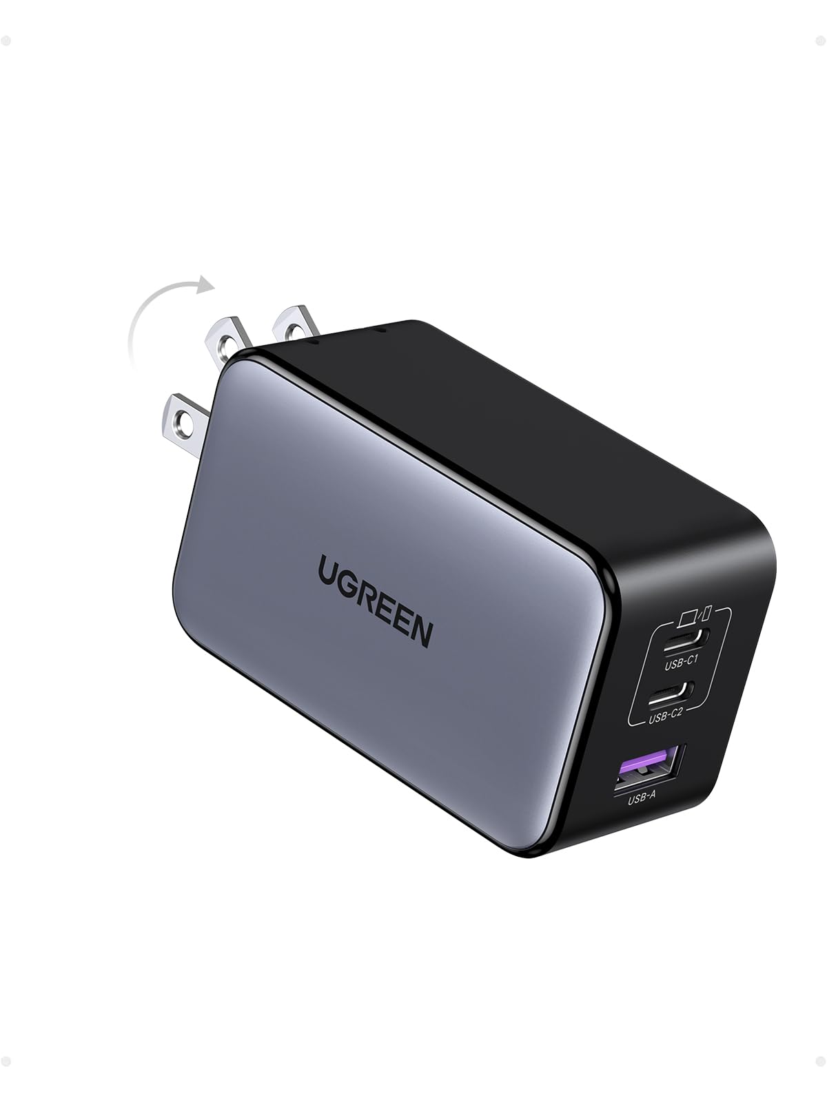 UGREEN Nexode X 100W GaN USB C Wall Charger, 3-Port Foldable Compact PPS Fast Power Adapter for MacBook Pro, iPad Pro/Air, iPhone 17/16/15 Series, Galaxy S25/S24 Ultra, Pixel 10/9, Steam Deck