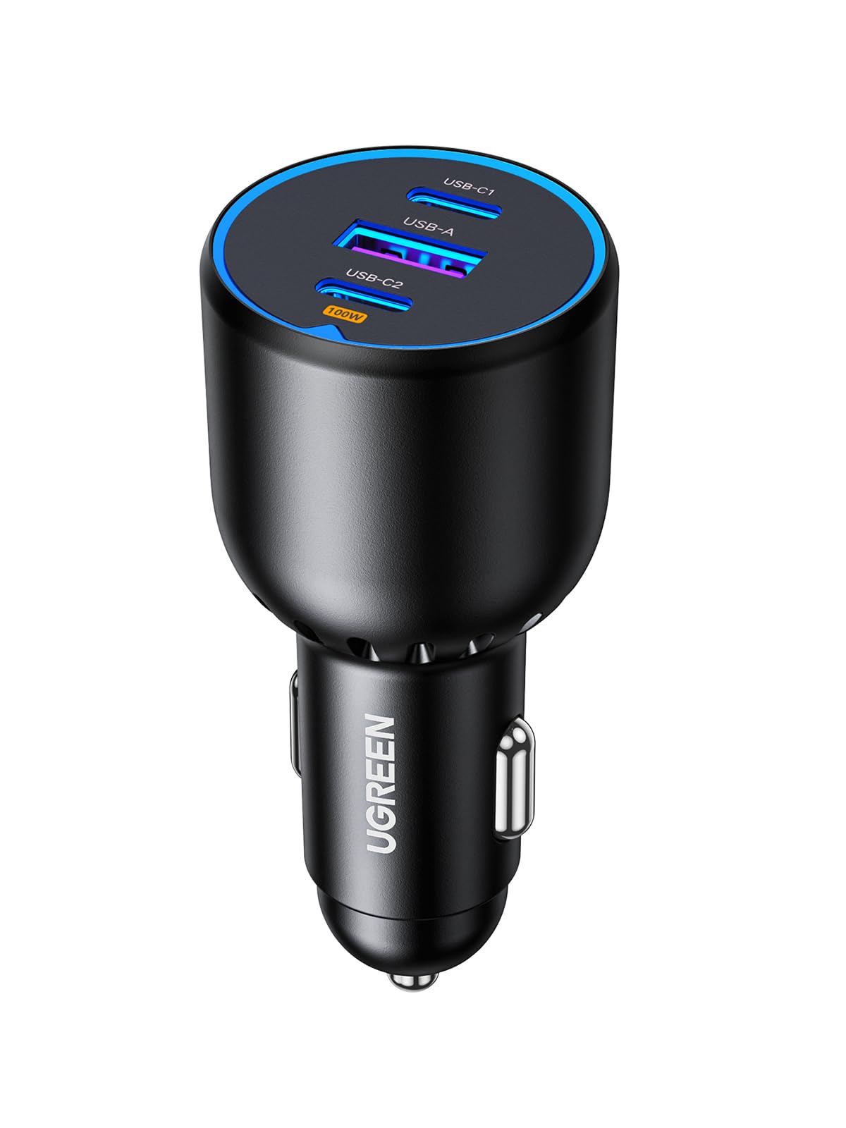 UGREEN 130W USB C Car Charger, Type C Car Charger Adapter Compatible with iPhone 17 17 Air 17 Pro 17 Pro Max 16 16 Plus 16 Pro 16 Pro Max 15 14 13 12, Galaxy S24 S23 Ultra, iPad, MacBook, and More