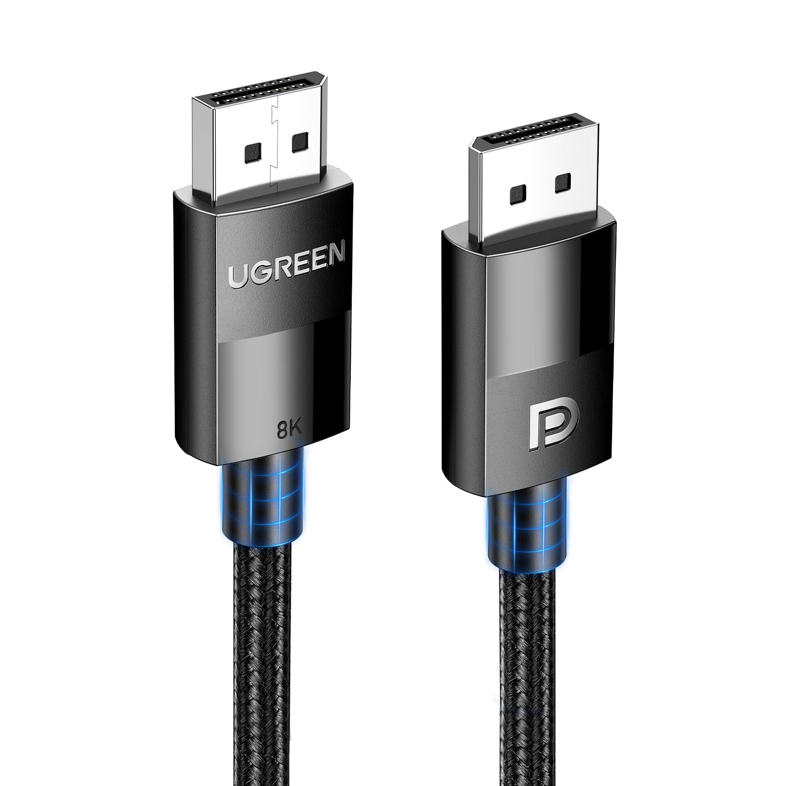 UGREEN VESA Certified 8K DisplayPort Cable 6.6FT, DP 1.4 Display Port Cable Cord Support 8K@60Hz, 4K@240Hz, FreeSync, G-Sync, HDR, 32.4Gbps for HDTVs, Displays, Monitors, Graphics, PC