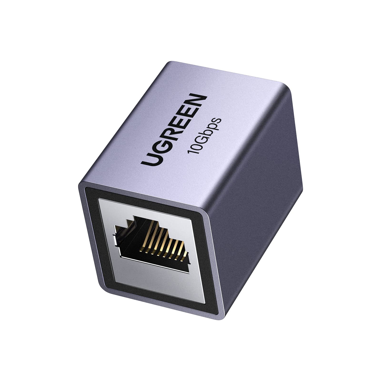 UGREEN Ethernet Extender 10Gbps, Ethernet Coupler for Cat8 Cat7 Cat6 Cat5 Cable, 328ft Long Distance Extend, Aluminum Alloy Shell, Space Grey
