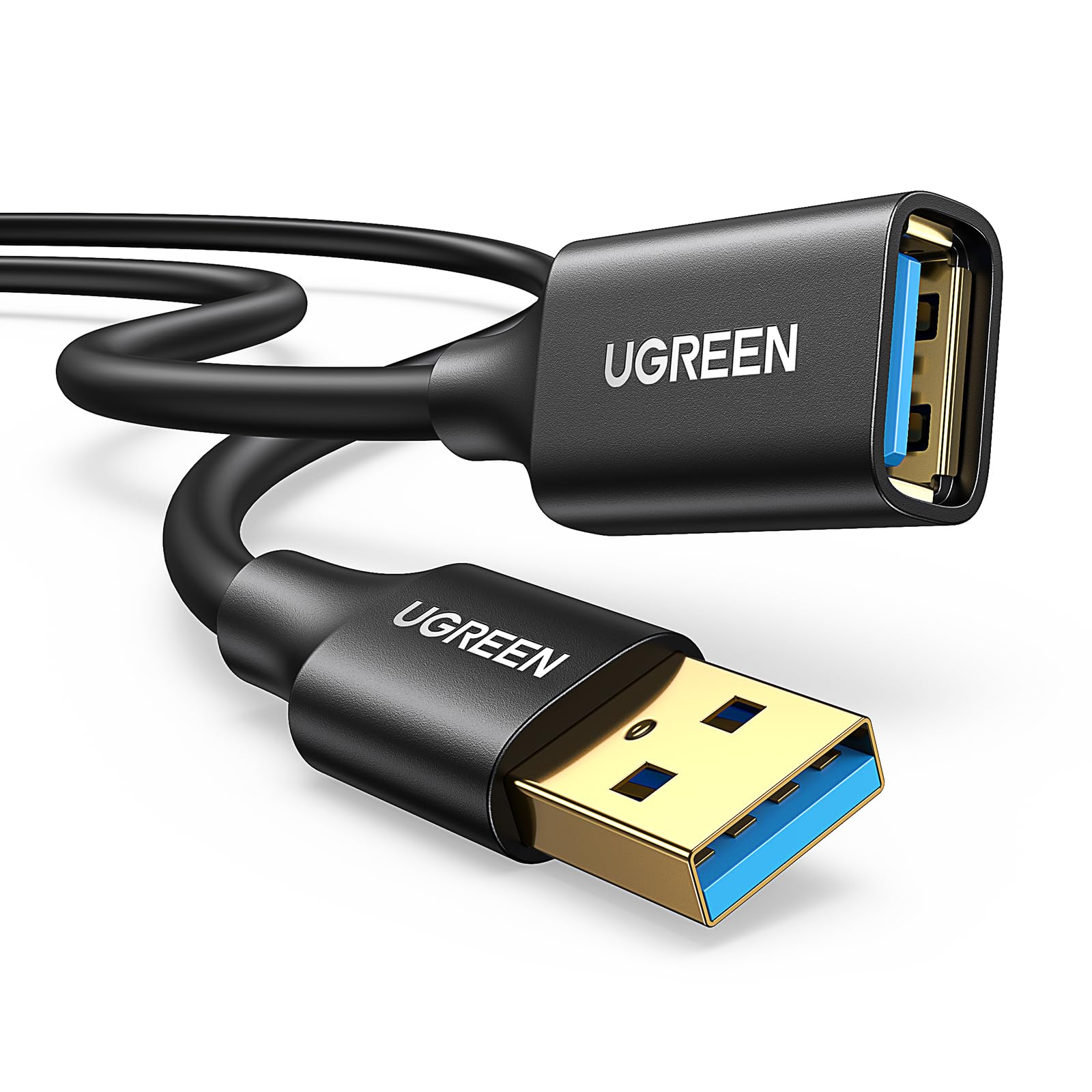 UGREEN USB Extension Cable USB 3.0 Extender Cord Type A Male to Female Data Transfer Lead for PlayStation, Xbox, Oculus VR, USB Flash Drive, Card Reader, Hard Drive, Keyboard, Printer, Camera (6ft)