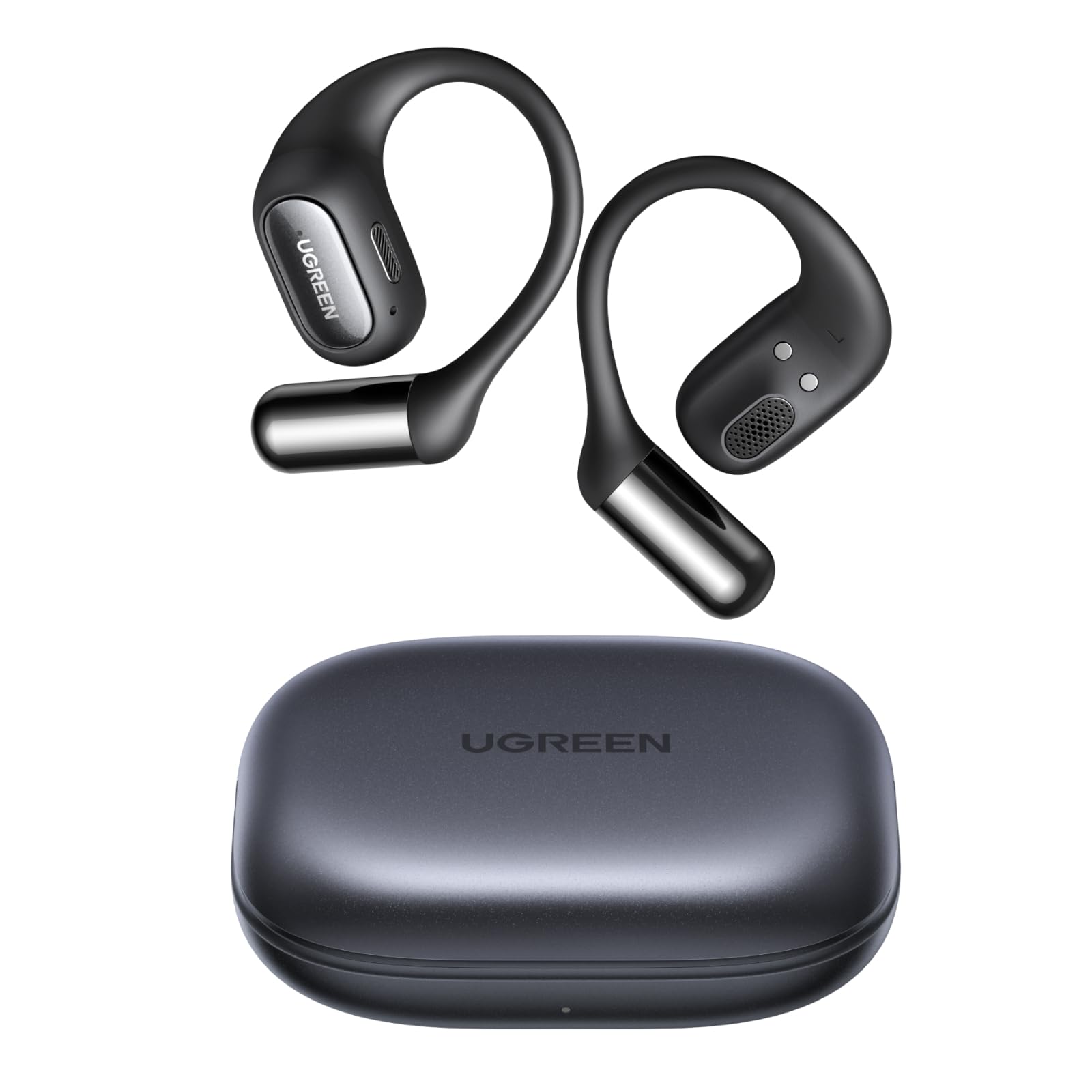UGREEN FitBuds Wireless Headphone Open Ear Earbuds Bluetooth Earphone, 4 Mic Clear Call, Noise Canceling, Spatial Audio, Dual Connection, 28H Playtime, IPX5 Waterproof, Hook-on for Running Sports