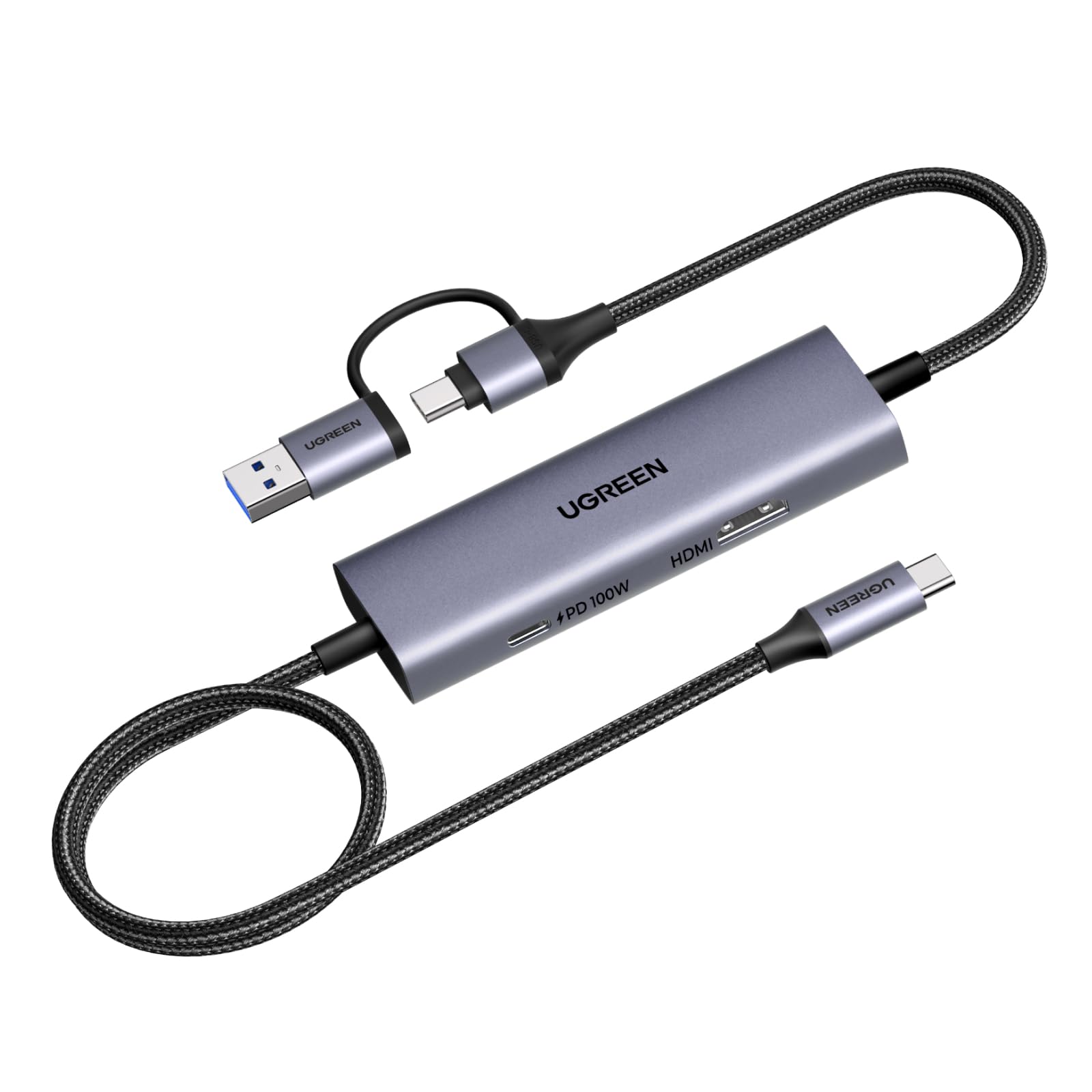 UGREEN 2K@30Hz USB C Video Capture Card with 100W PD 4K@30Hz HDMI Loop-Out, 1080P 60fps USB 3.0 Capture Card for Streaming Low Latency YUY2 VR Compatible with Switch, Stream Deck, Quest 3