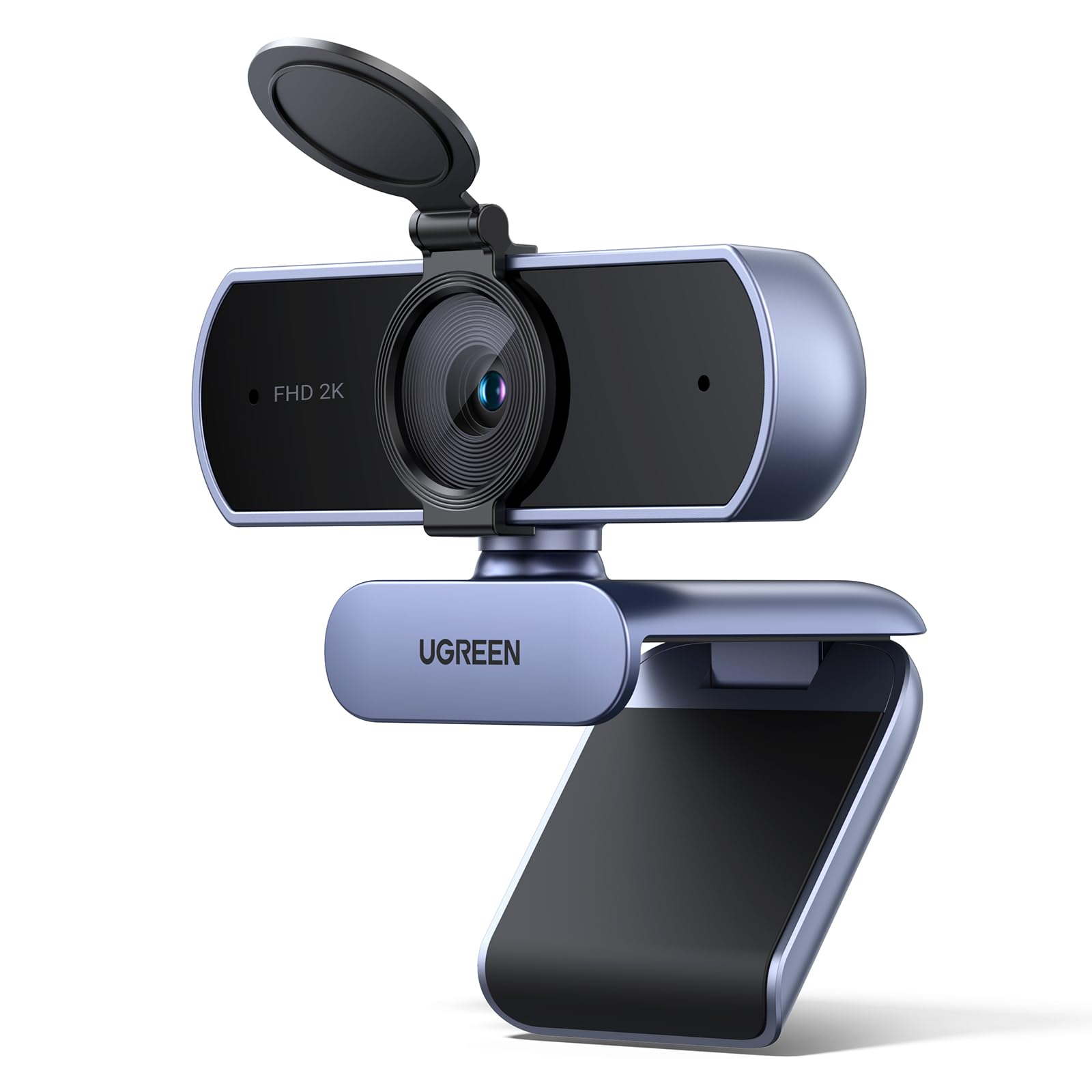UGREEN 2K Webcam, Full HD 1080P Webcam for PC, Web Camera with Autofocus, Privacy Cover, Dual Noise Cancelling Mics, Computer USB Camera for Streaming, Conferencing, Calling, Zoom, Skype, Teams