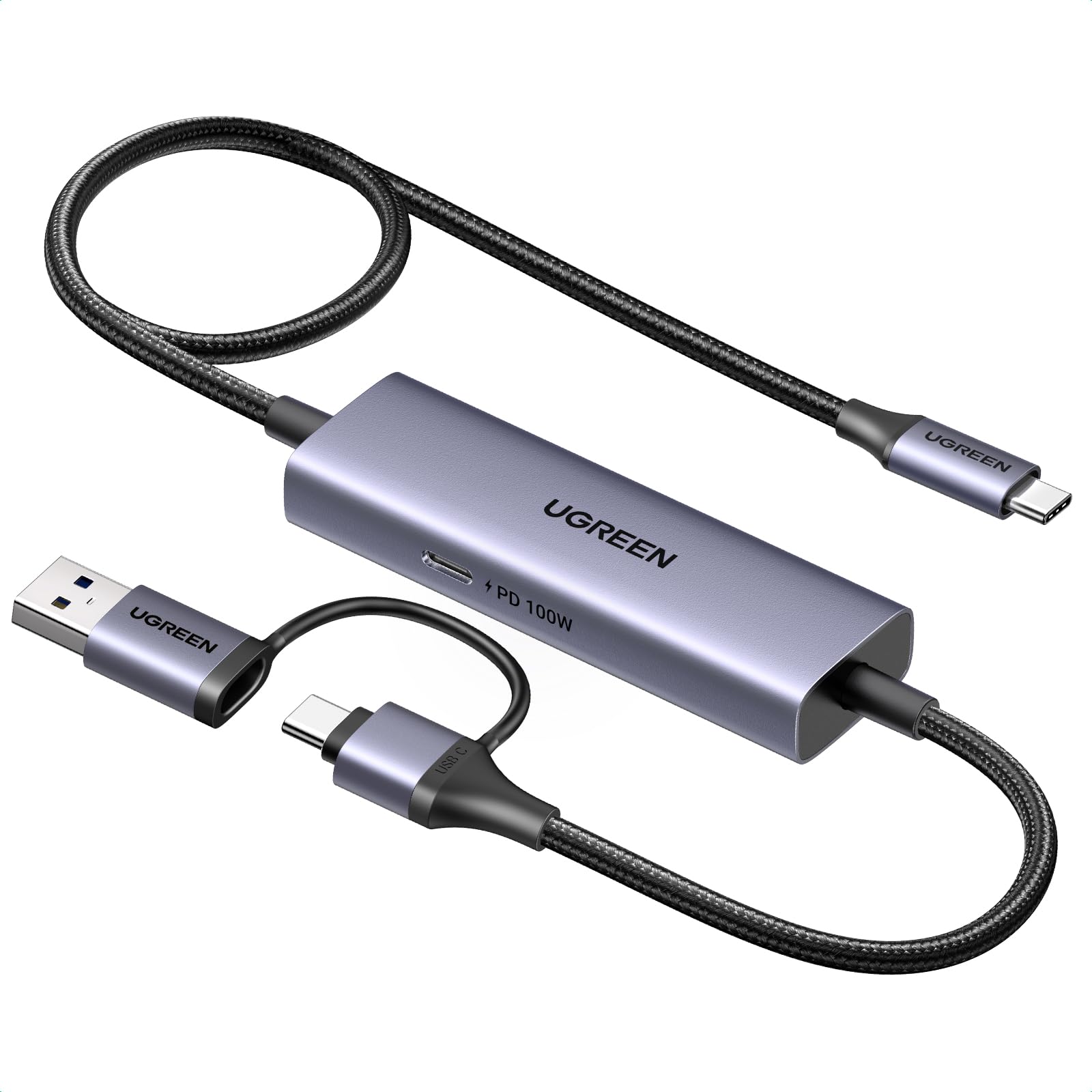 UGREEN 2K 30FPS 1080P 60FPS USB C Video Capture Card with 100W Power Delivery Type C to 4K USB3.0 Capture Card for Streaming, Gaming, Compatible with Switch, iPad, Quest 3, Steam Deck, iPhone 17