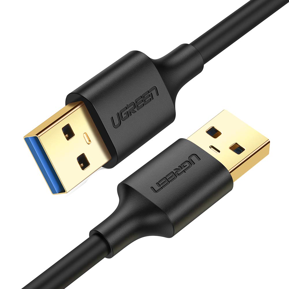 UGREEN USB to USB, 5 Gbps USB 3.0 Cable, Nylon Durable Male to Male Cable, Compatible with Hard Drive, Cooling Fan/pad, Camera, DVD Player, TV, Flash Light, Hub, Monitor, Speaker, and More 1.5 FT
