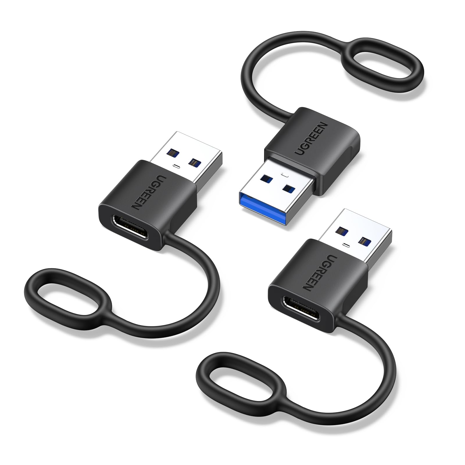 UGREEN USB C to USB Adapter 3 Pack, USBC Female to A Male Adapter Type C Charge Converter Compatible for iPhone 17/16 Pro Max,15 14 13 12 Plus,Apple Watch,Airpods,iPad Air Mini,Samsung Galaxy S25