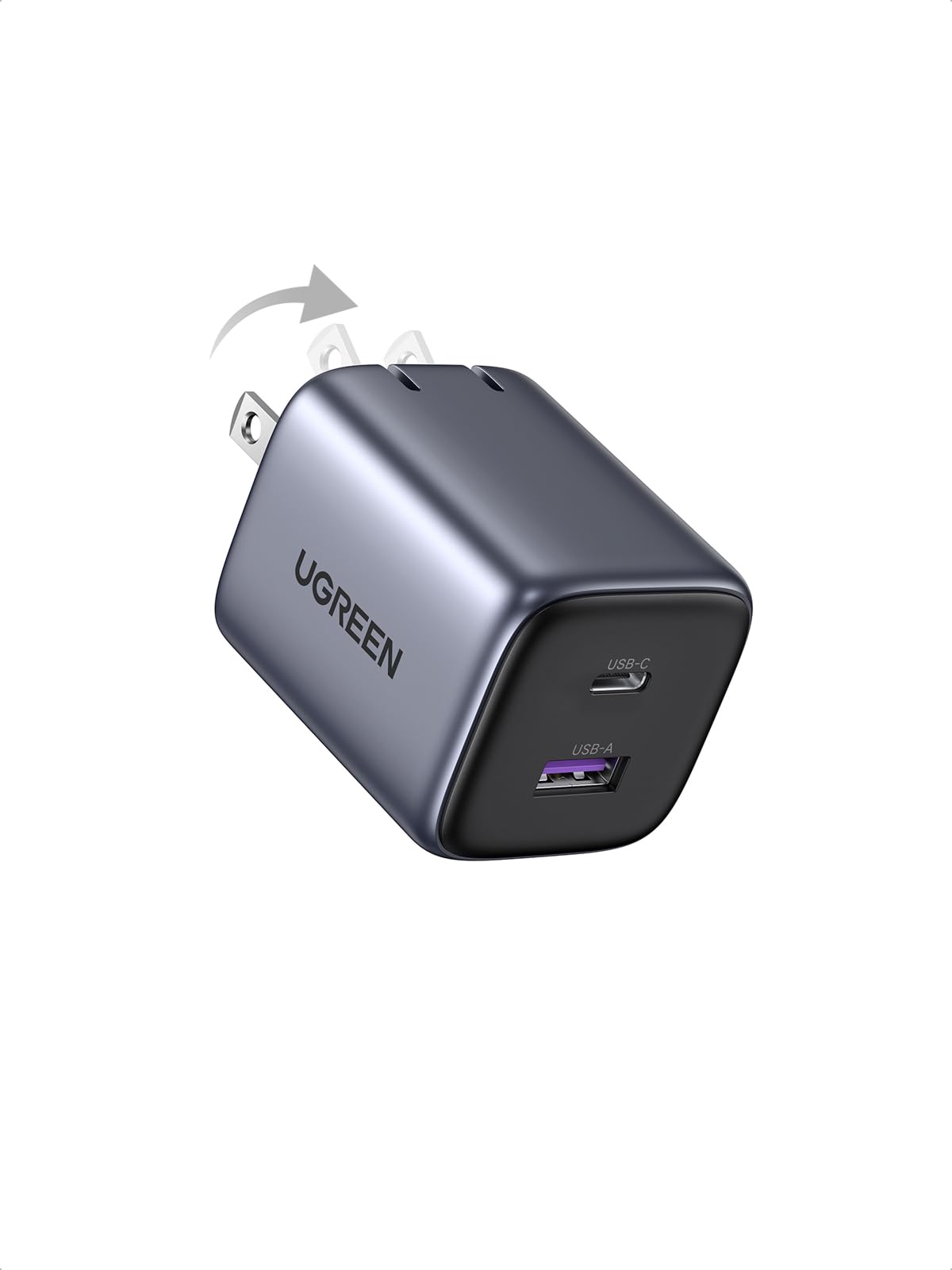 UGREEN 35W USB C Charger for iPhone 17 Fast Charging, Nexode 2-Ports GaN Foldable PPS Compact Fast Wall Charger Block for iPhone 17/16/15, Galaxy S25/S24/S23, Pixel 10/9/8, iPad, MacBook, Steam Deck