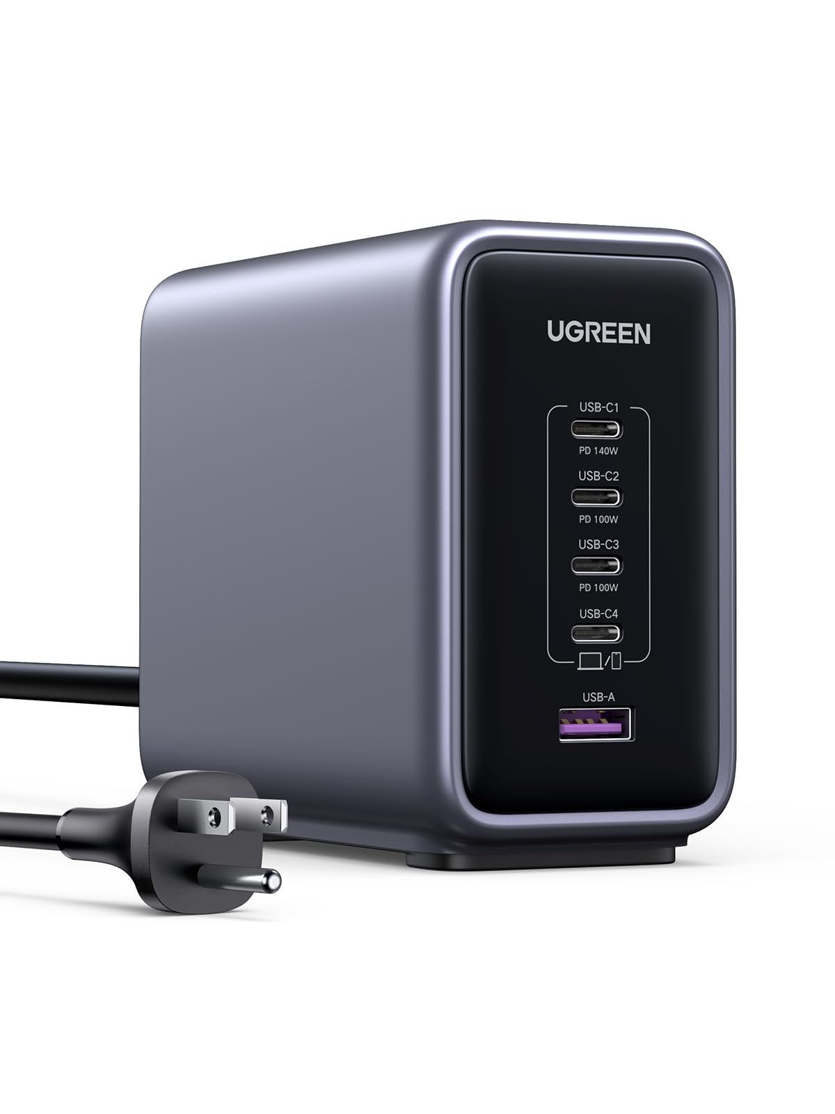 UGREEN Nexode 300W GaN USB C Charger, 5-Port Desktop Charging Station Compatible with MacBook Pro/Air, Dell XPS, iPhone 17/16/15 Series, Galaxy S25/S24, Pixel 10/9, iPad Air/Pro, Steam Deck