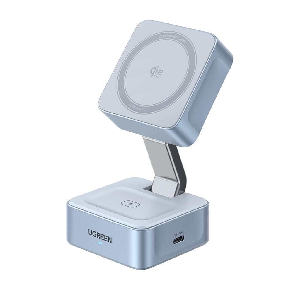 UGREEN Qi2 25W Magflow Wireless Charger Bundle with 45W GaN USB C Charger