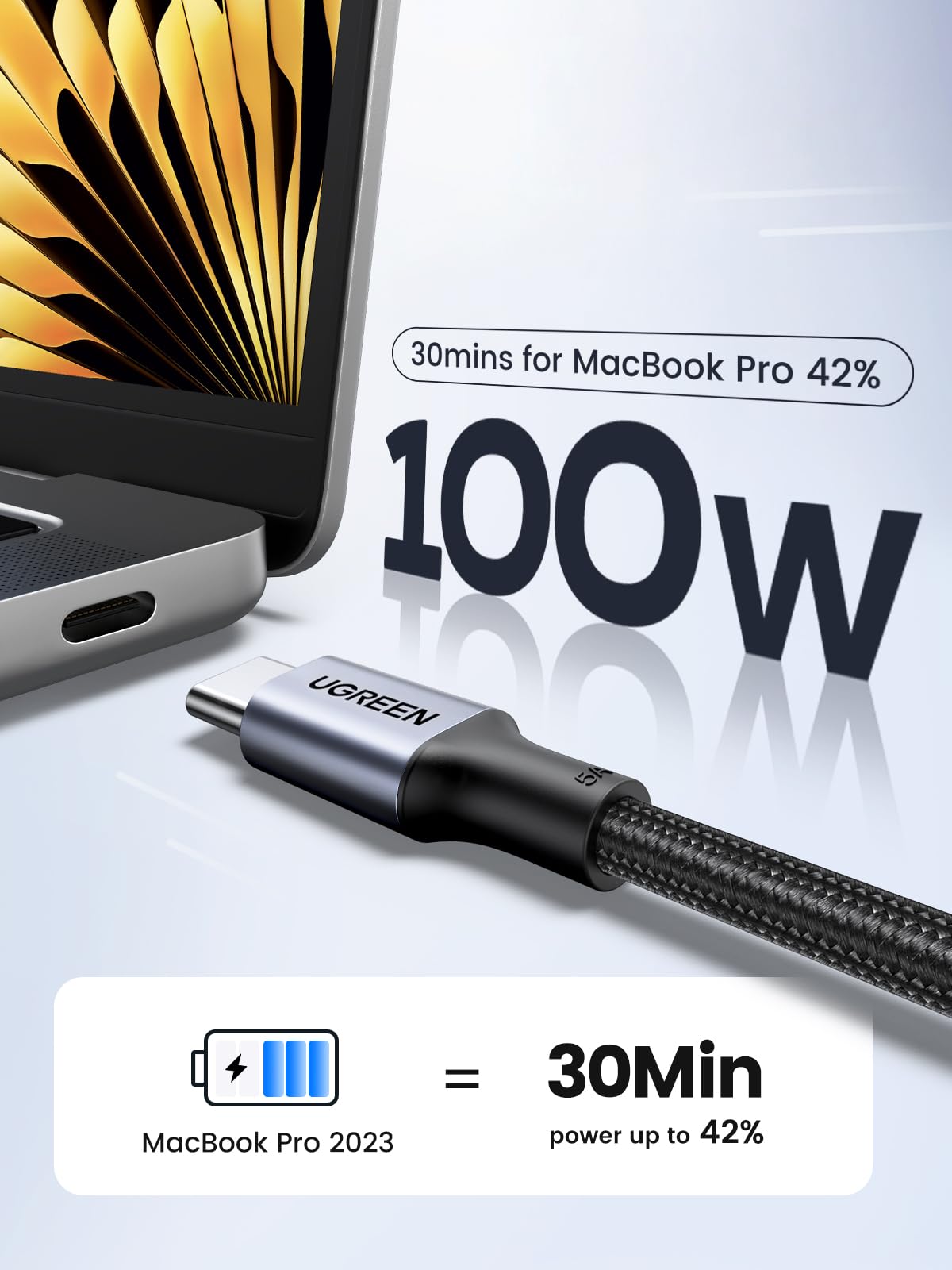 UGREEN 130W 3-Port USB C Car Charger Bundle with 100W 2-Pack 3.3FT USB C Cable 7 UGREEN 130W 3-Port USB C Car Charger Bundle with 100W 2-Pack 3.3FT USB C Cable
