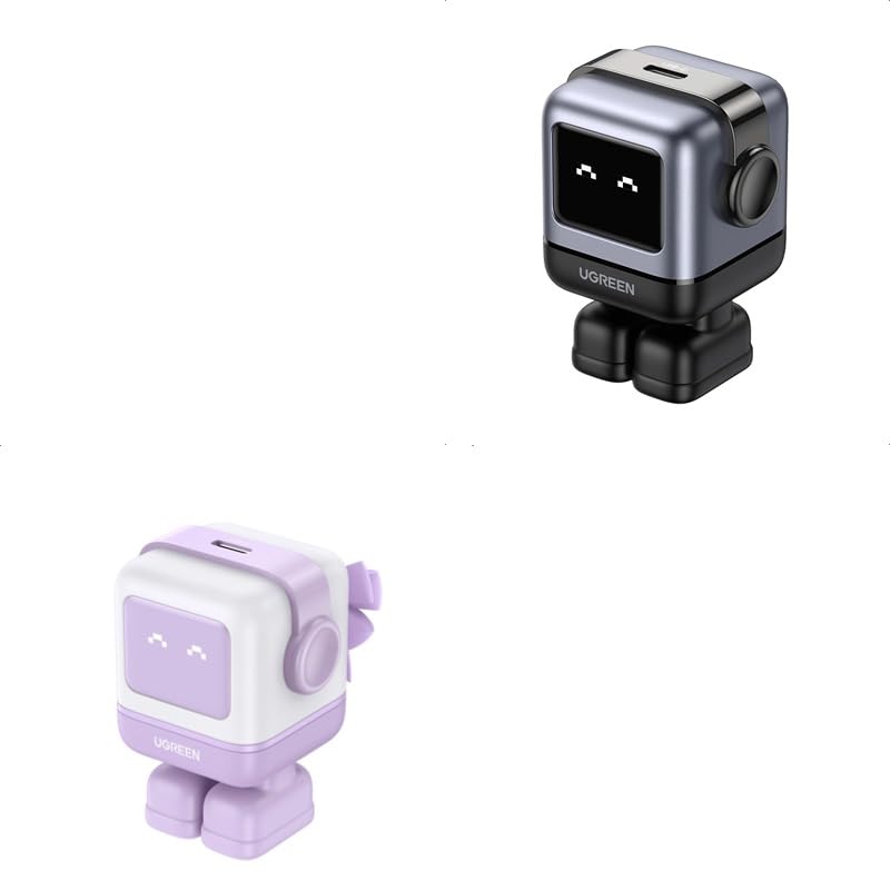 UGREEN Uno 30W USB-C GaN Charger 2-Pack (Purple & Black), Compact Nexode Robot Fast Charger Block for iPhone 16/15/14, Galaxy S25/S24/S23, Pixel 9/8/7, MacBook Air, iPad Pro