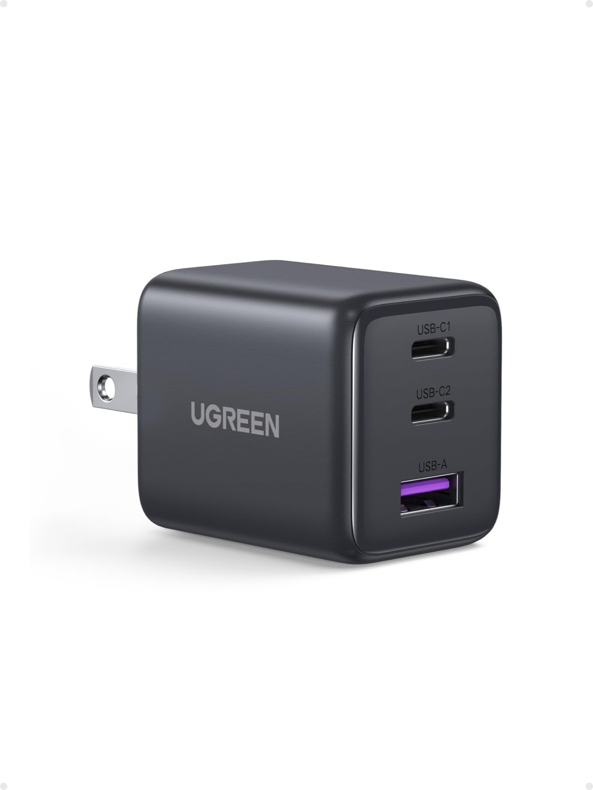 UGREEN 100W USB-C Cable (2-Pack) + 30W USB-C GaN Charger Bundle — High-Speed Charging Combo for Laptop, Phone & Tablet
