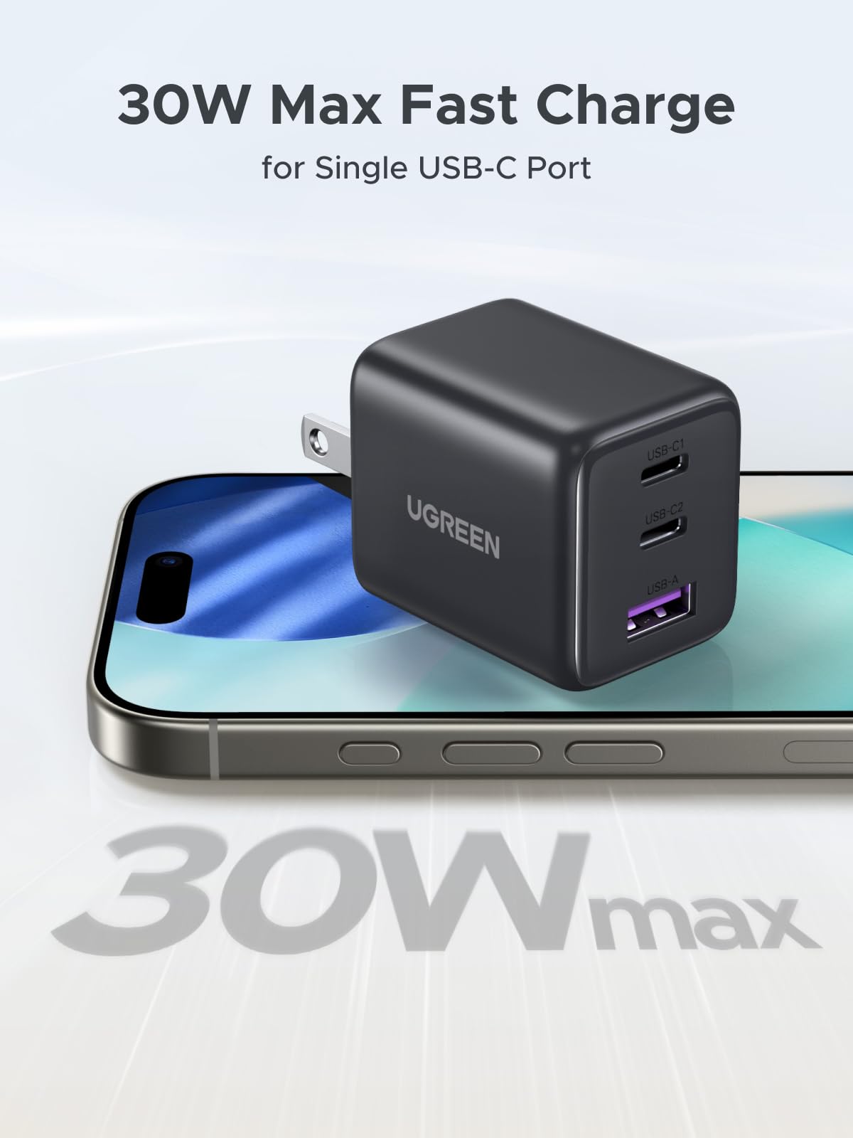 UGREEN 100W USB-C Cable (2-Pack) + 30W USB-C GaN Charger Bundle — High-Speed Charging Combo for Laptop, Phone & Tablet 3 UGREEN 100W USB-C Cable (2-Pack) + 30W USB-C GaN Charger Bundle — High-Speed Charging Combo for Laptop, Phone & Tablet