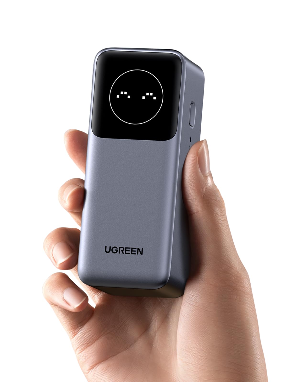 UGREEN Nexode Power Bank 12000mAh 100W PD PPS Fast Charging Portable Charger Battery Pack with 1USB-C 1USB-A and Smart Display for MacBook Air/ipad/iPhone 16/Galaxy S24/Steam Deck/Google etc