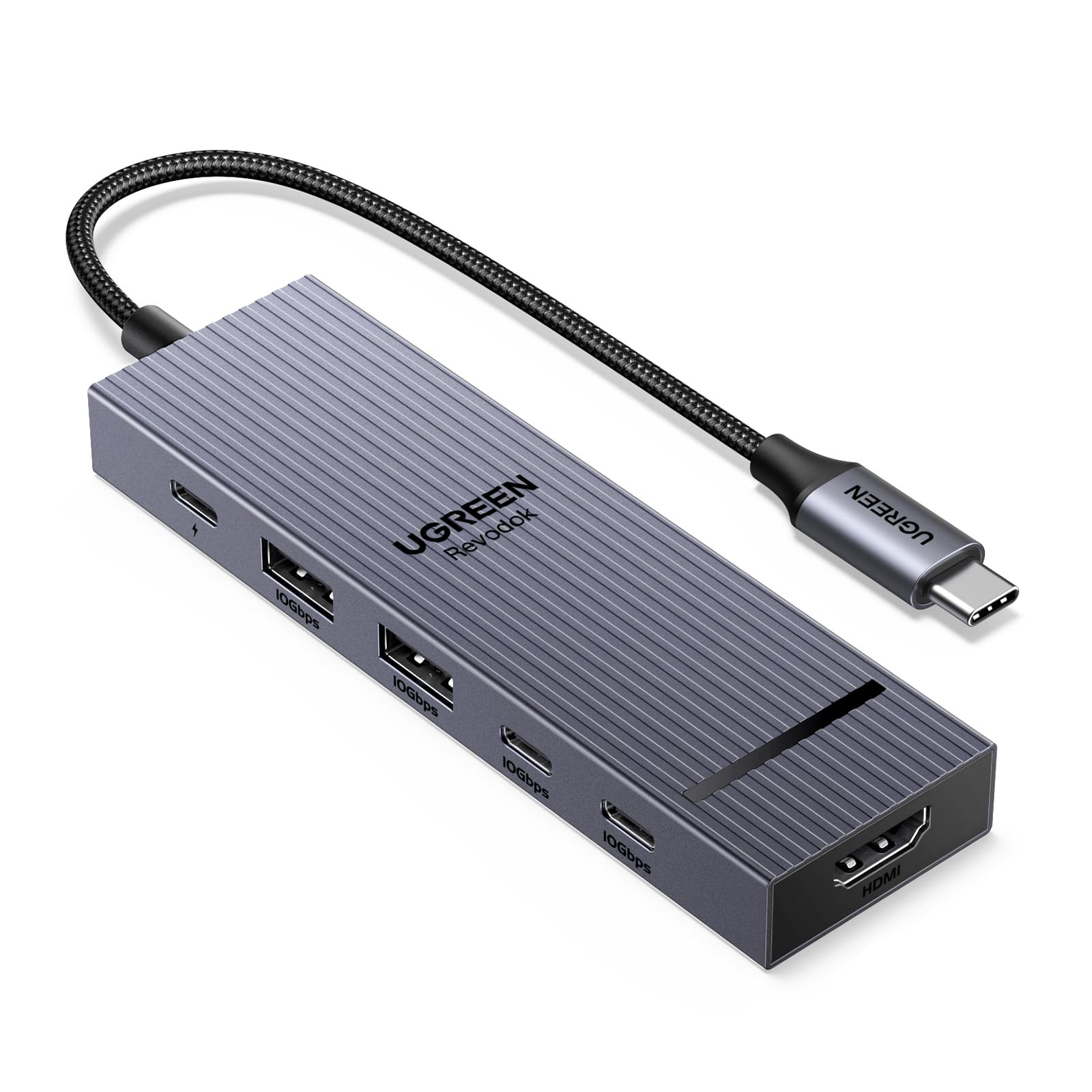 UGREEN Revodok Pro USB-C Hub 6 in 1 10Gbps 4K 60Hz HDMI, 100W Power Delivery for MacBook Pro/Air, iPad Pro, Thinkpad Rog Ally and More.