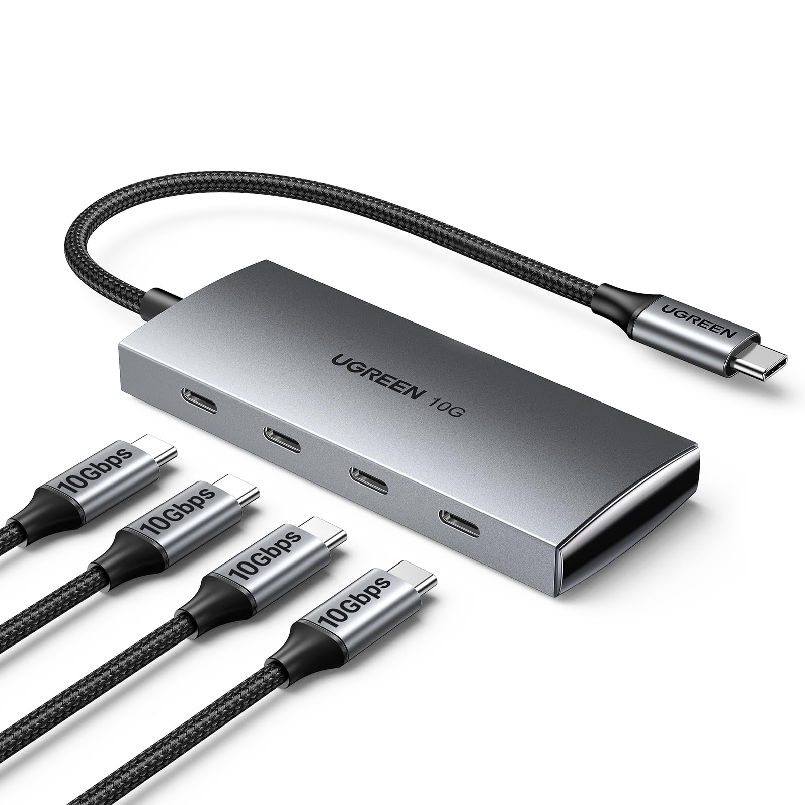UGREEN USB C Hub 10Gbps, 4 Ports USB 3.2 Data Only Adapter, High Speed Multiport Splitter for MacBook Air/Pro, iMac, iPad Pro, iPhone 15/15 Pro, Galaxy S23, and More
