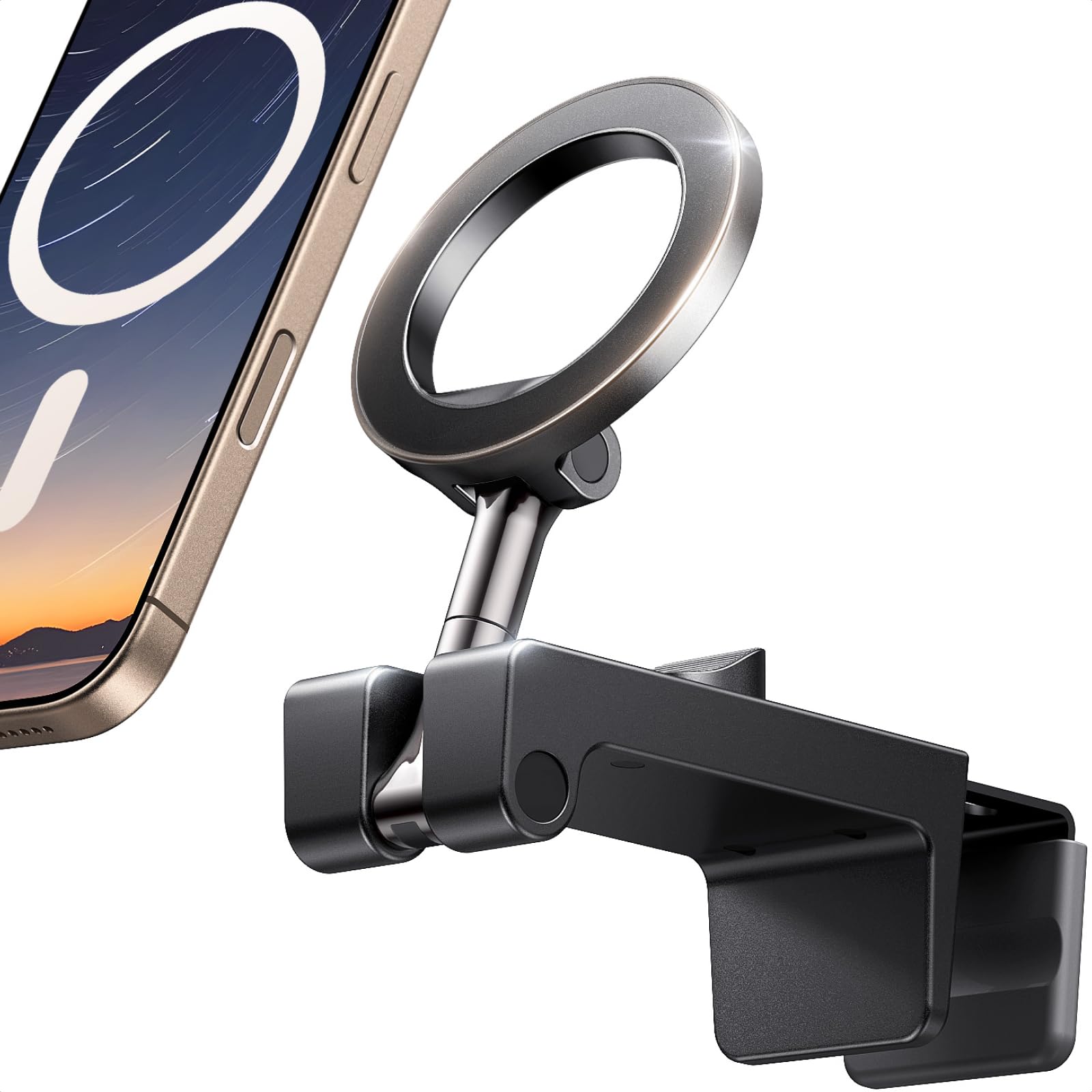 UGREEN Airplane Phone Holder for Magsafe Air Plane Travel Essentials Magnetic Phone Mount Compatible with iPhone 17 Air 16 15 14 Plus 13 12 Pro Max Mini Magsafe Case, Handsfree for Long Flight Flying